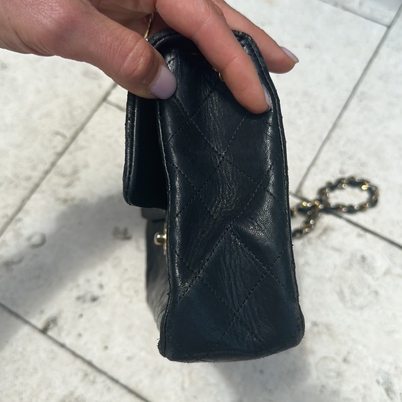 CHANEL lambskin classic quilted mini square flap bag VINTAGE - Picture 6 of 12